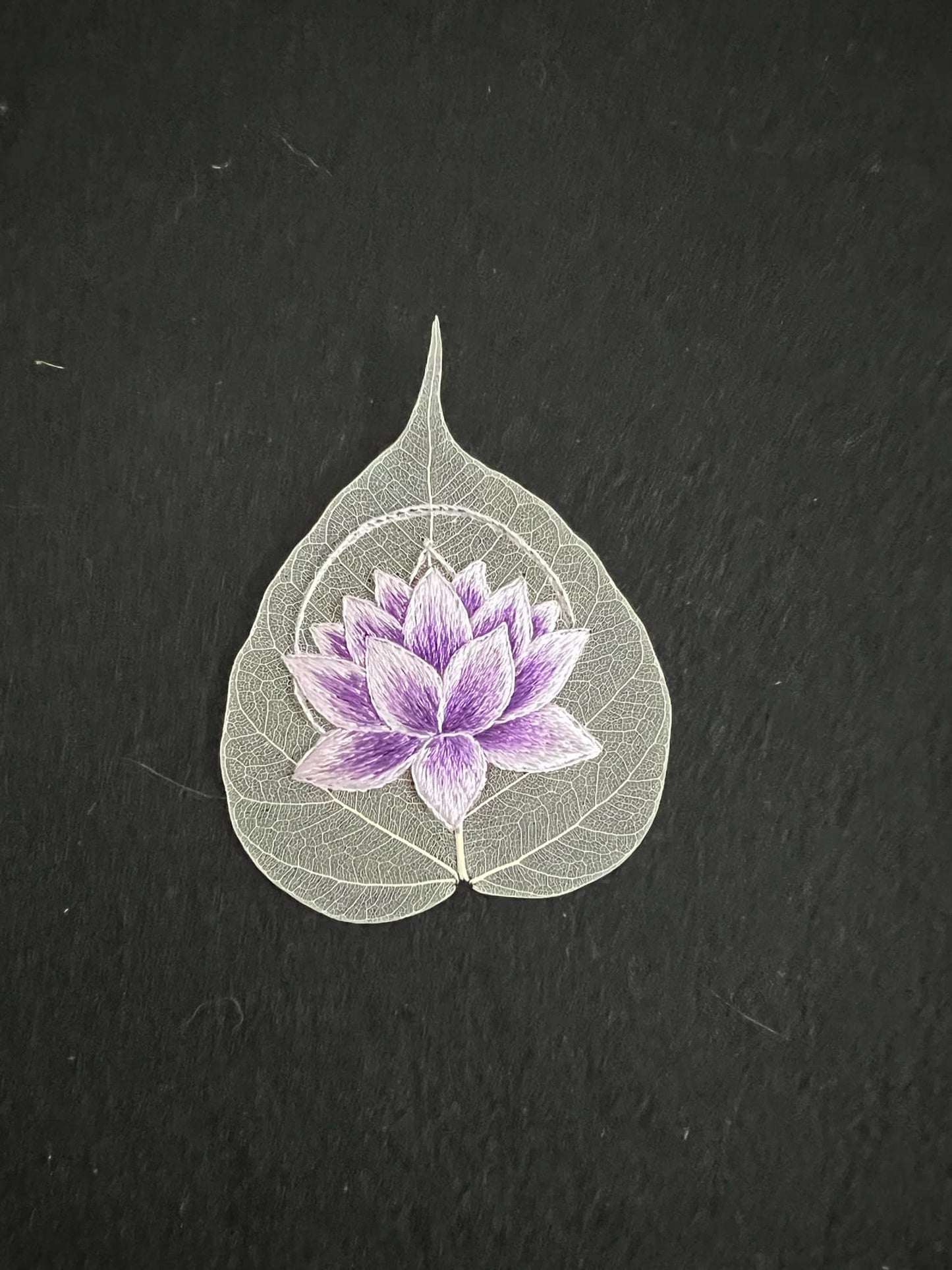 Embroidered Bodhi leave - Lotus