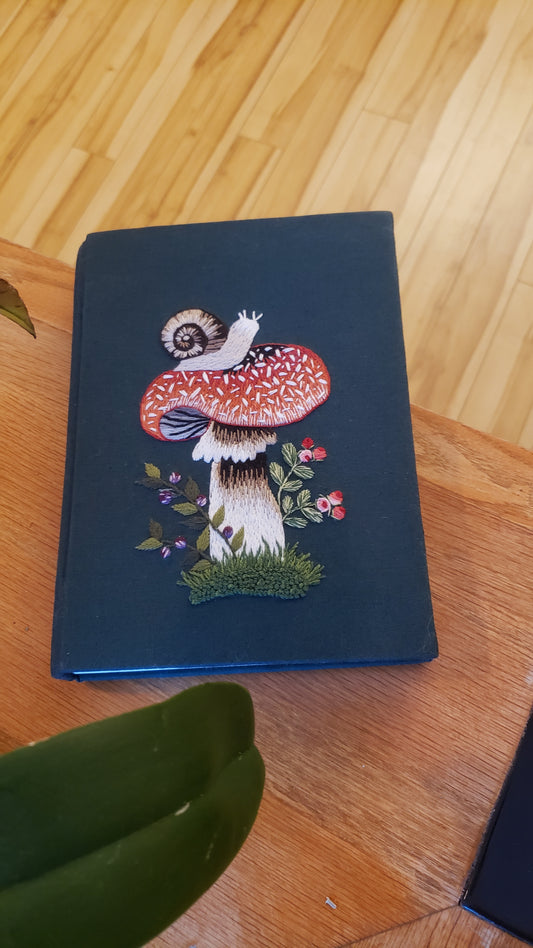 Embroidered Notebook - Mushroom